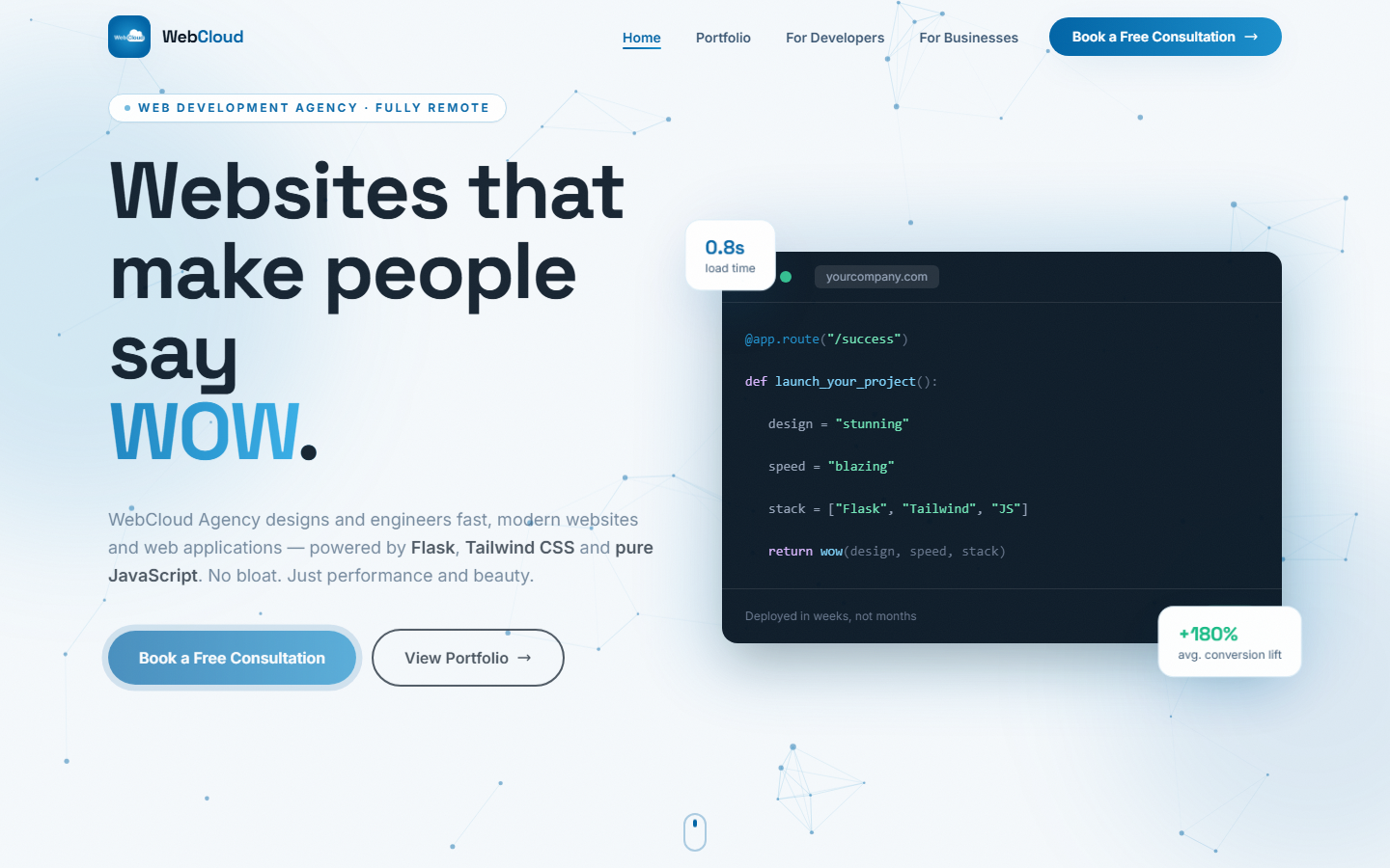 WebCloud Group — website screenshot